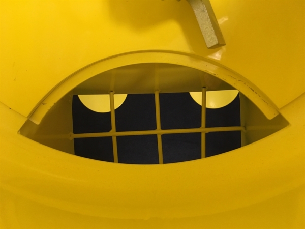 Detaljbild av tömningshål