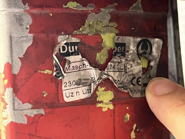 Wolff Duro-Stripper - Maskinskylt