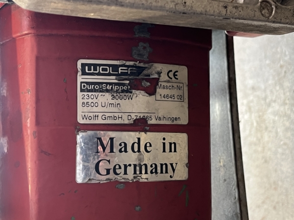 Wolff Duro-Stripper - Maskinskylt